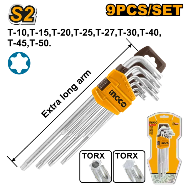 Inbus INGCO TORX të gjatë 9/1 HHK13092