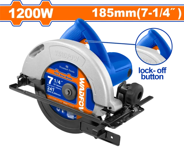 ЕЛЕКТРИЧЕН РАЧЕН ЦИРКУЛАР 1200W 185mm WADFOW WCW1512001
