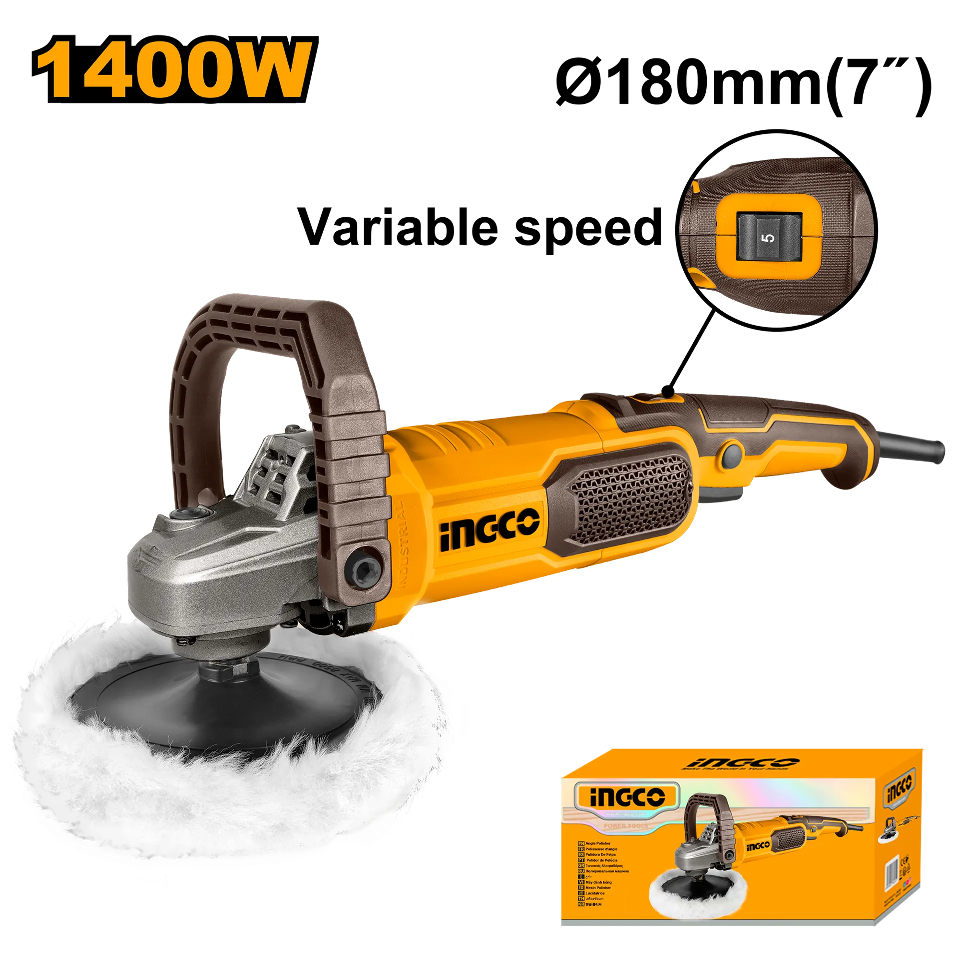 Polizuese elektrike 180 1400W INGCO AP140016