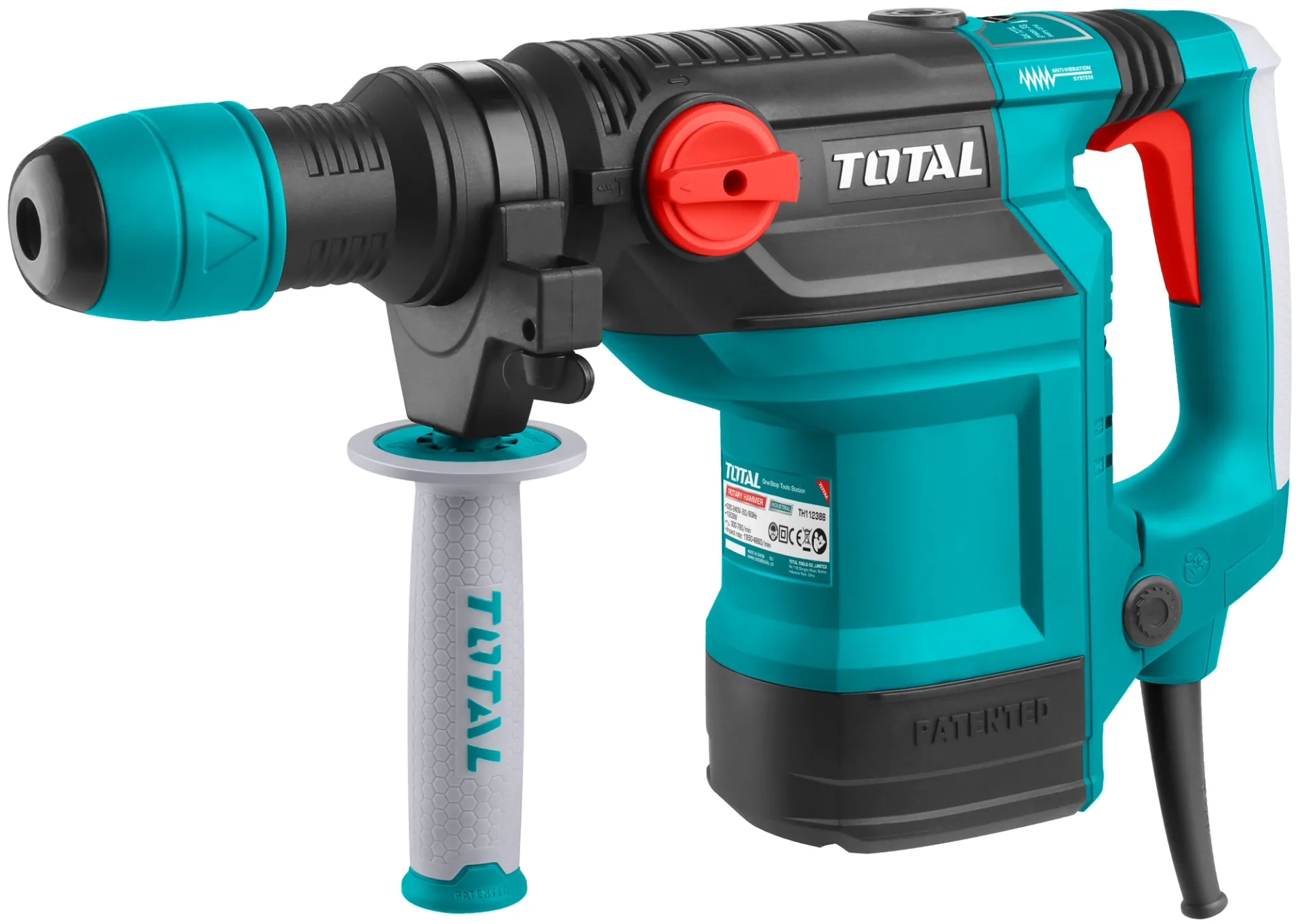 УДАРНА ДУПЧАЛКА ЧЕКАН SDS MAX 1200W 8J TOTAL TH112386