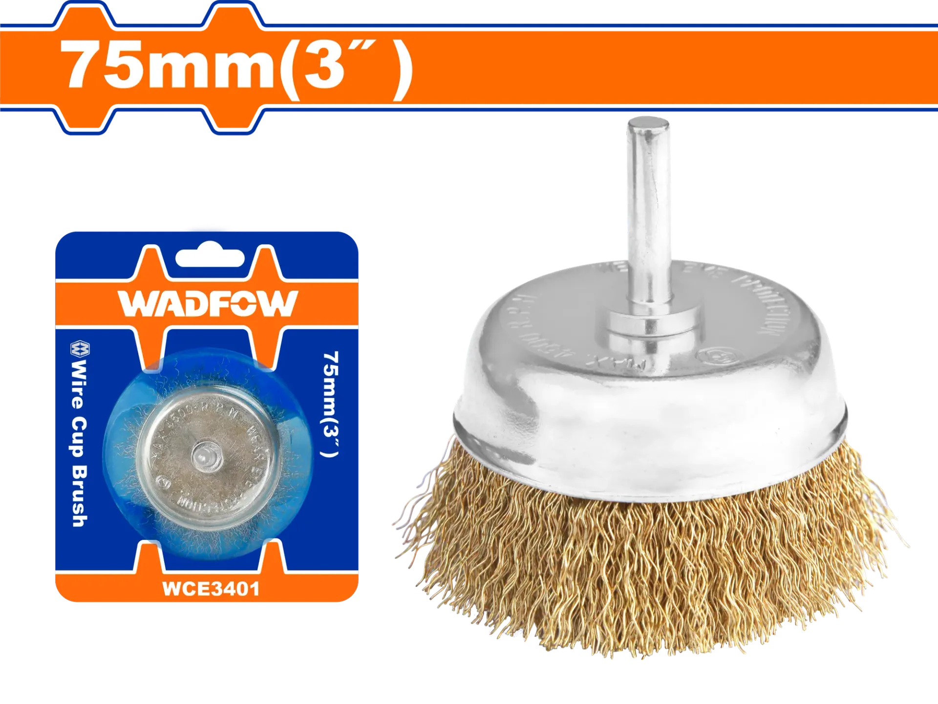 ЧЕТКА МЕСИНГАНА 75mm ЗА ПЕСТРОШПИЛ WADFOW WCE3401