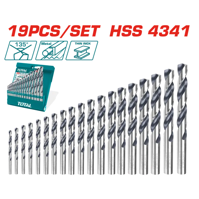 СЕТ БУРГИИ ЗА МЕТАЛ 19/1 TOTAL TACSD0195