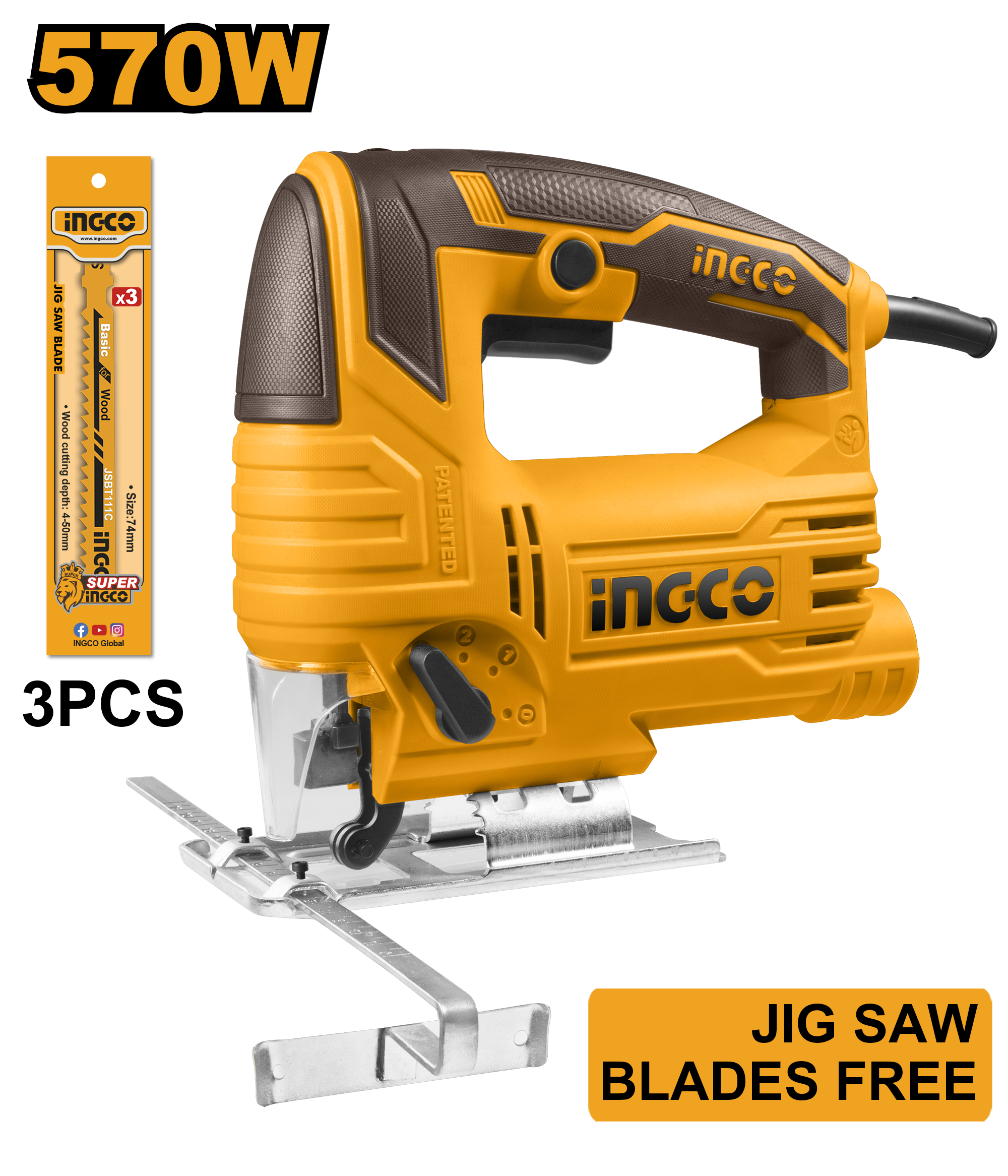 Pila zhytje 570W INGCO JS57028