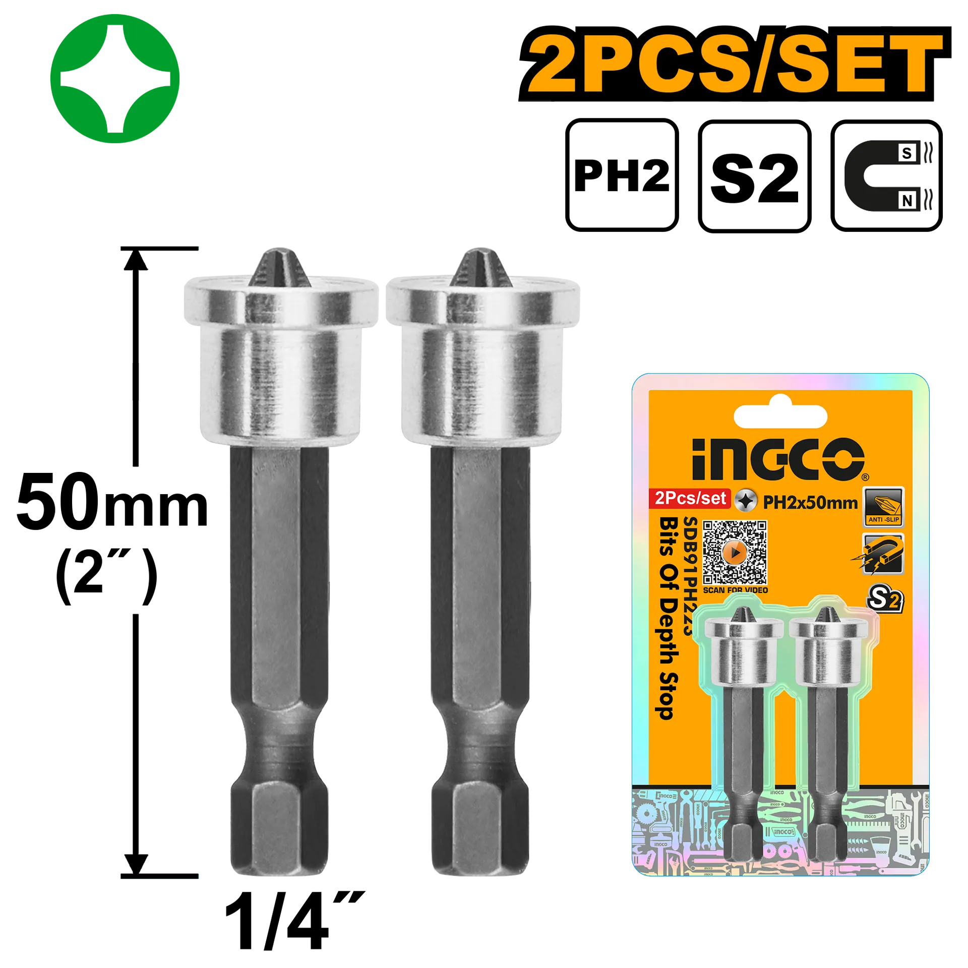 Bit INGCO PH2x50 2/1 pcs SDB91PH223