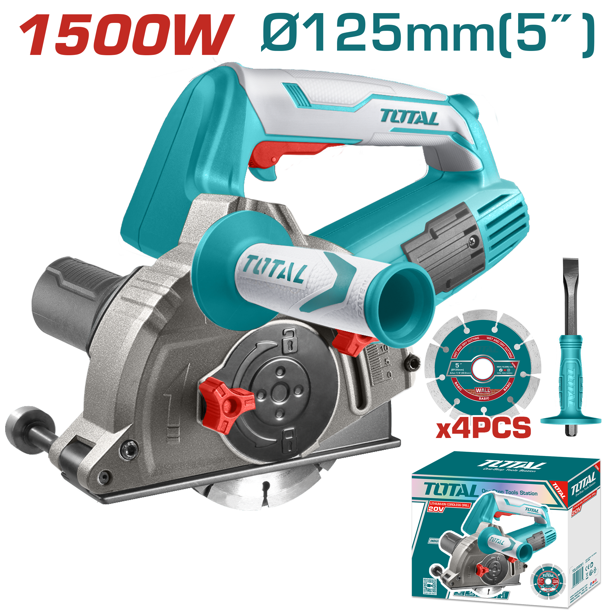 ЕЛЕКТРИЧНА МАШИНА ЗА КАНАЛИ ВО ЅИД 1500W TOTAL TWLC1256