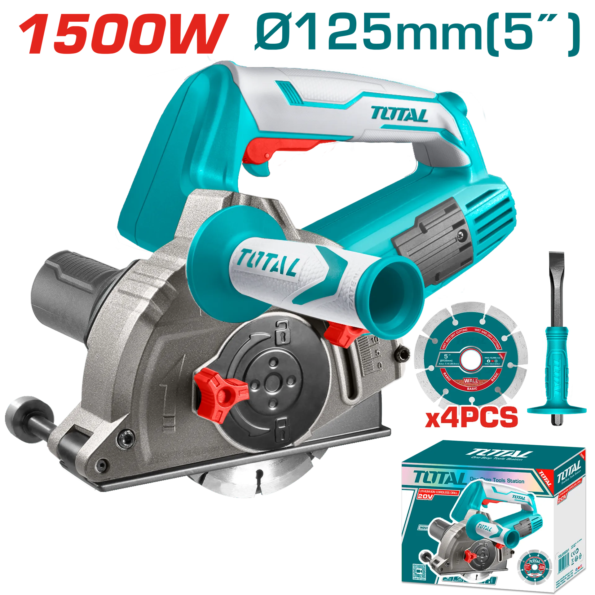 ЕЛЕКТРИЧНА МАШИНА ЗА КАНАЛИ ВО ЅИД 1500W TOTAL TWLC1256