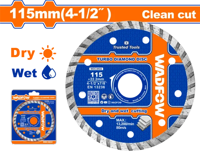 Disk diamant 115mm clean cut WADFOW WDC3K02