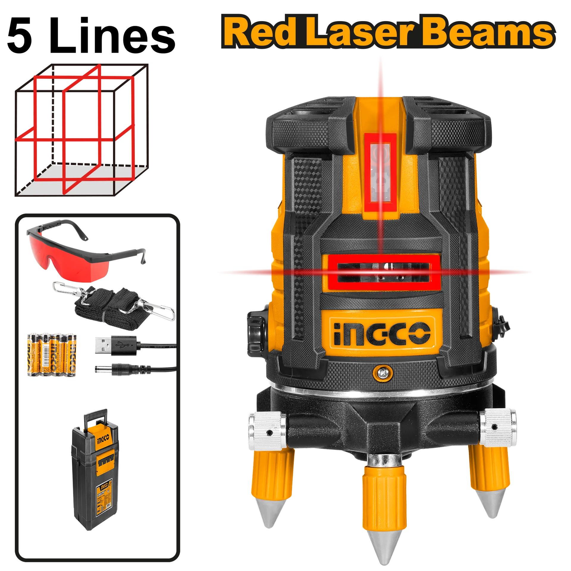 INGCO Niveluesi Lazer i Kuq HLL306505