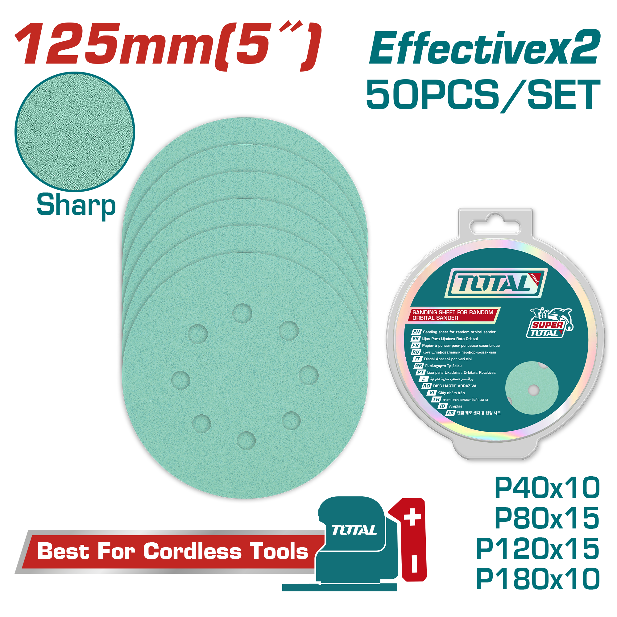 Sht 50/1 letër zmerdi TOTAL universale 125mm TAC125050