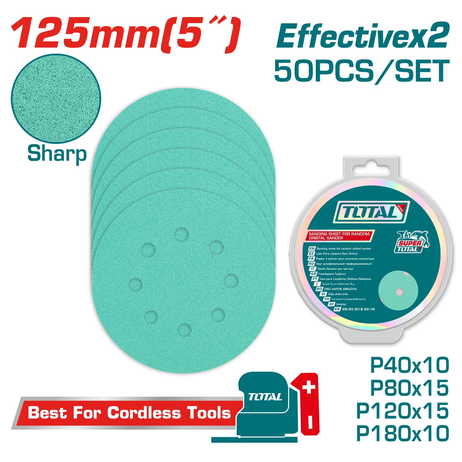 Sht 50/1 letër zmerdi TOTAL universale 125mm TAC125050