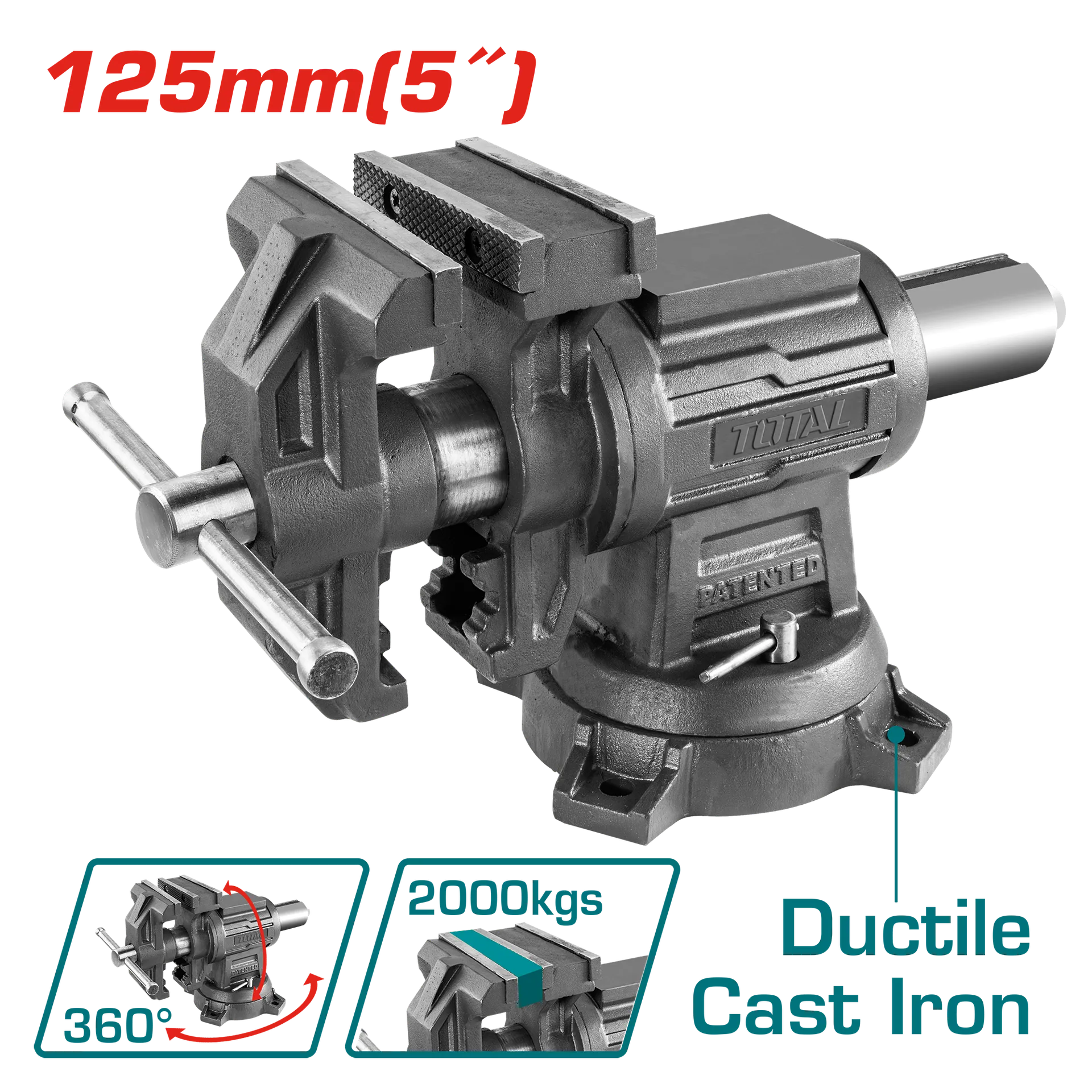 Mengeme Rrotulluese 125mm 19.5kg TOTAL THTMF6156