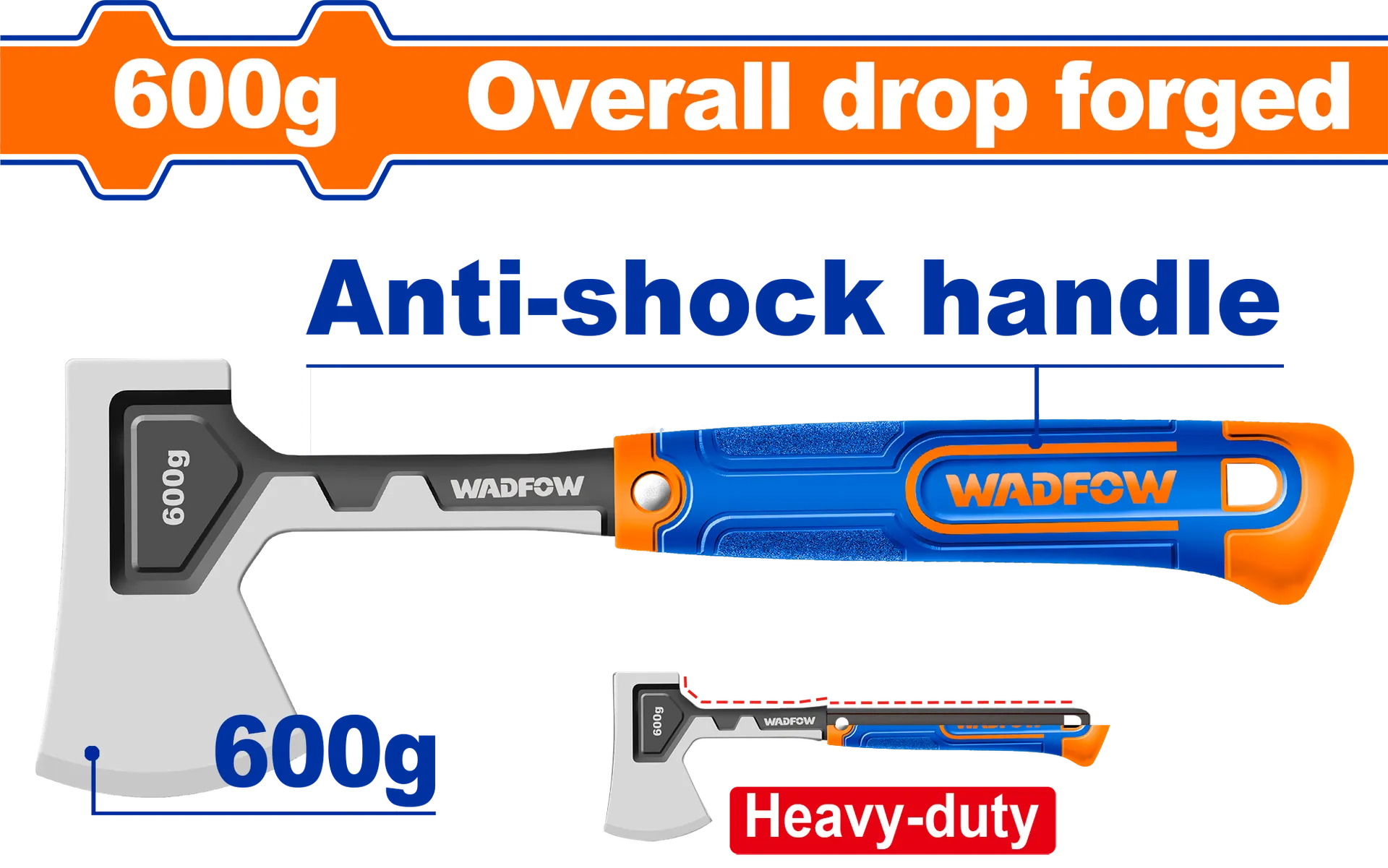 Sëpatë 600GR dorezë antishok WADFOW WHM8166