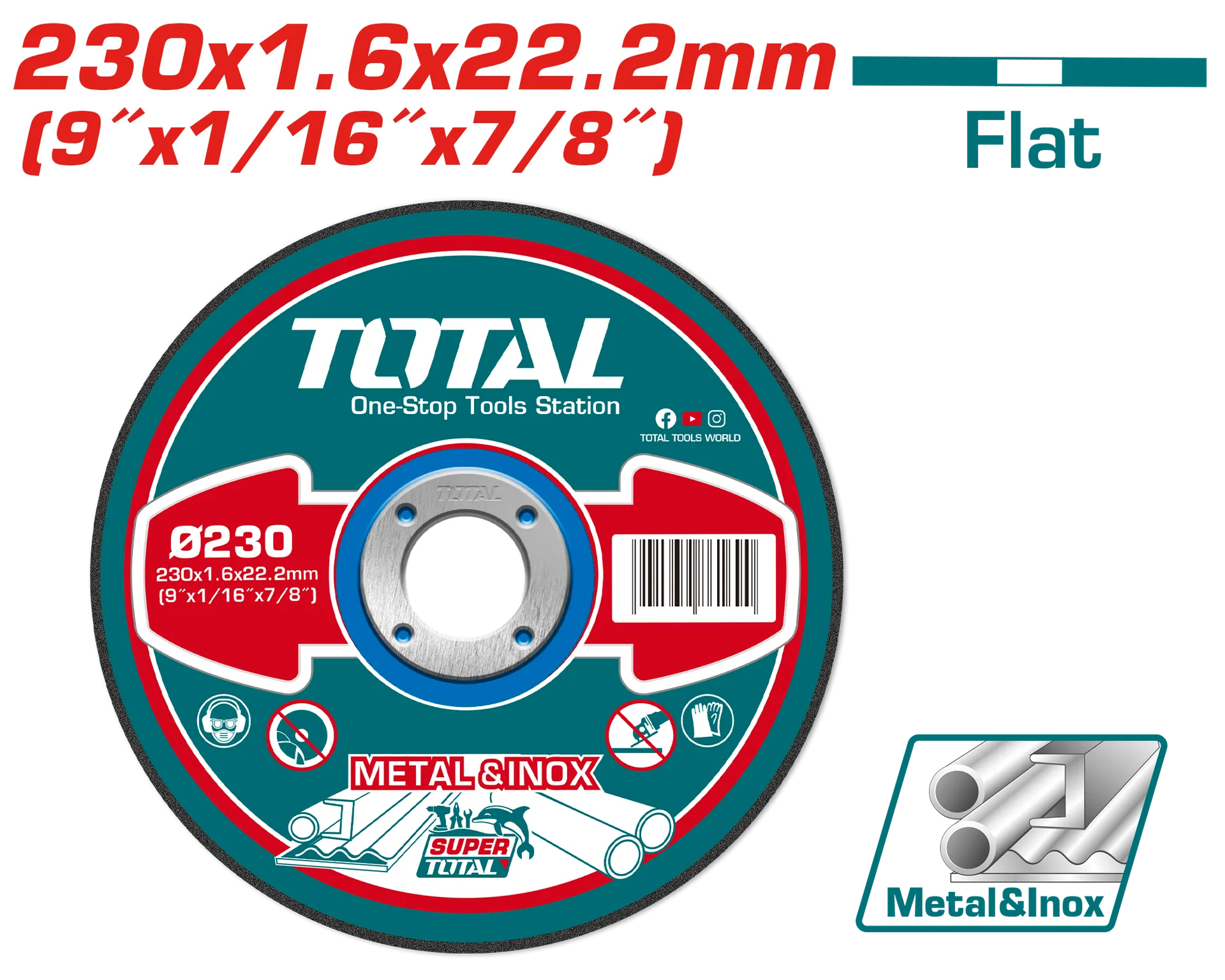 Guri TOTAL për bluarje 230×1.6mm TAC2162301