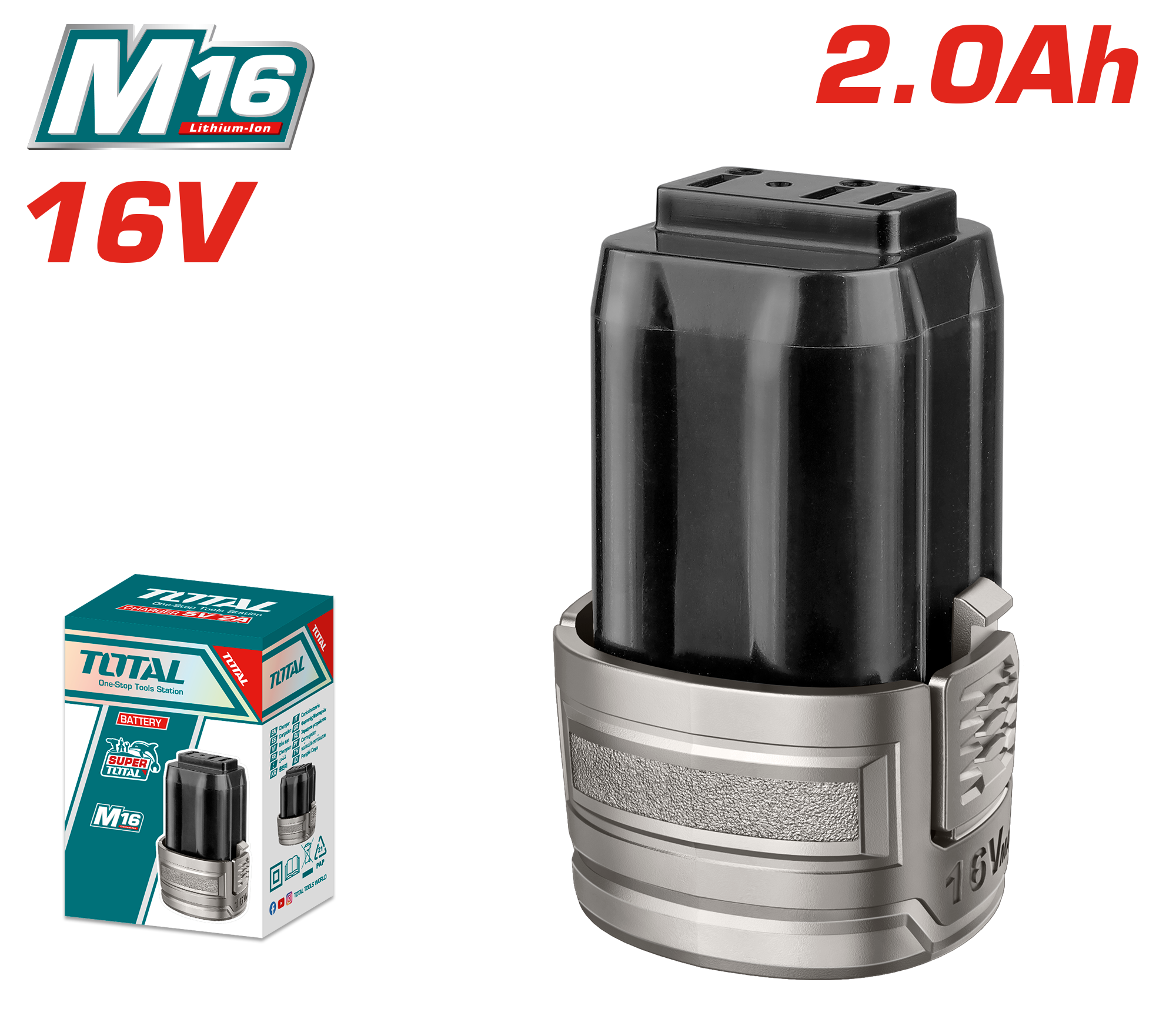 Bateri TOTAL 16V 2.0Ah TFBLI1620