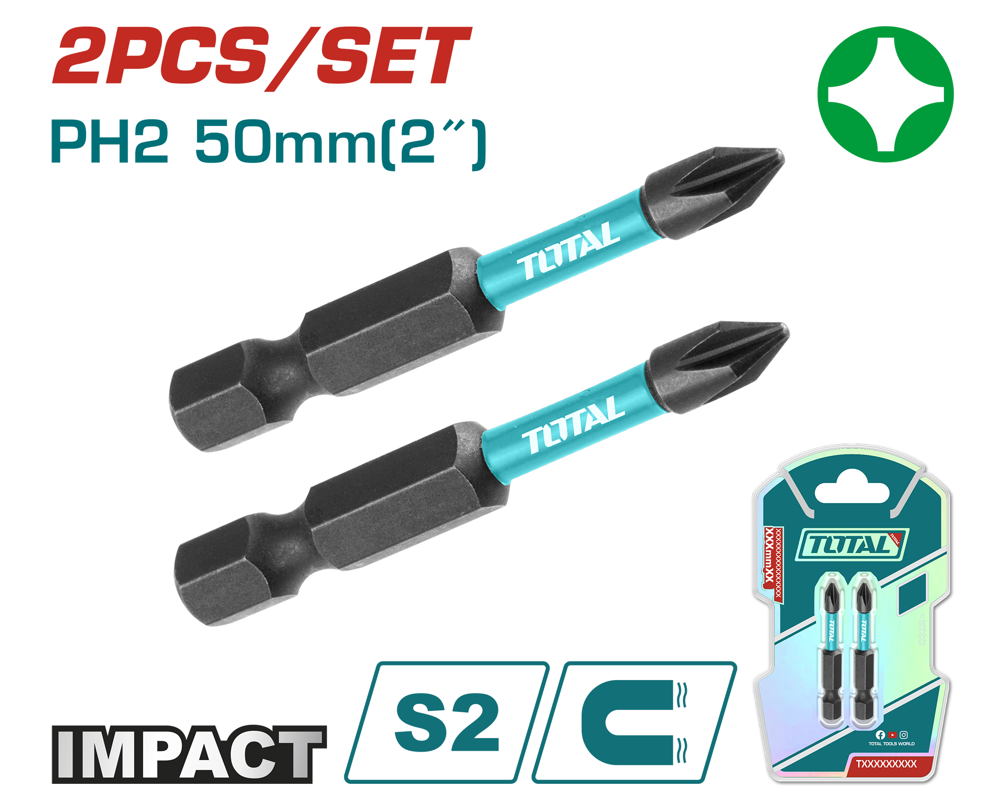 Bit TOTAL i zi 50mm 2PCS TACIM71PH250