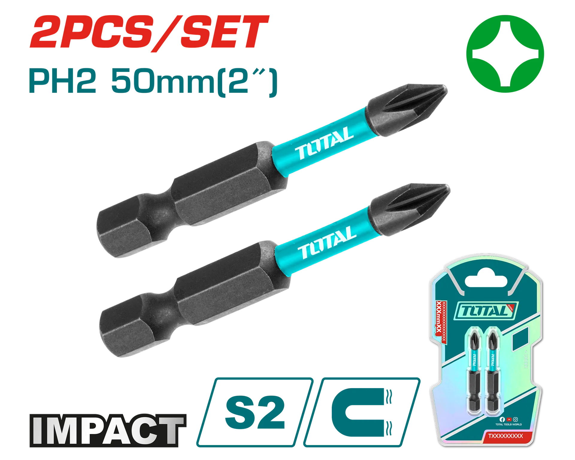 Bit TOTAL i zi 50mm 2PCS TACIM71PH250