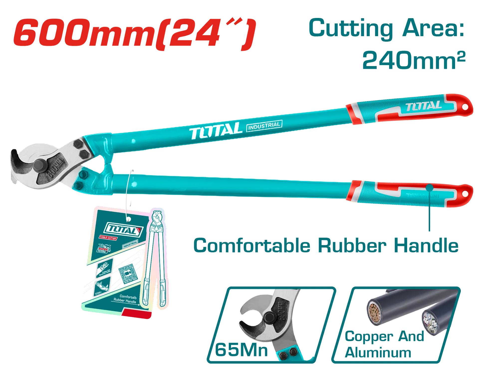 Presa per prerje kablli 600mm (24″) deri 240mm2 TOTAL THT115242