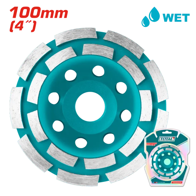 Disk diamant për bluarje beton 100mm 16T TOTAL TAC2421001