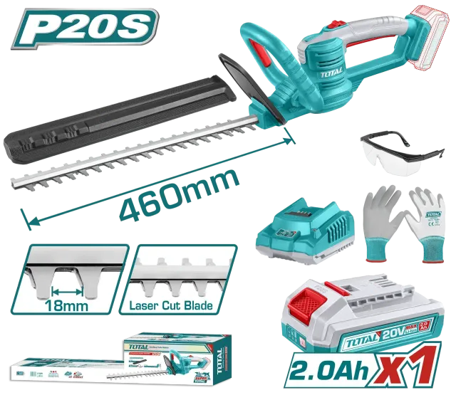 КОСИЛКА ЗА ЖИВА ОГРАДА 20V СОЛО БЕЗ БАТЕРИИ TOTAL THTLI20461