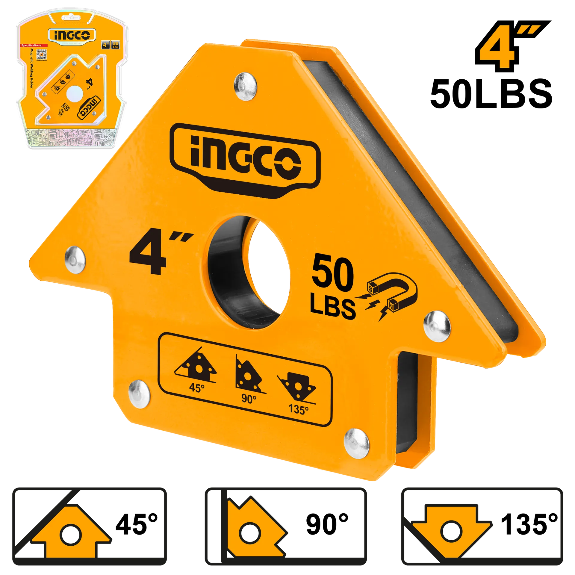 Magnet këndor për saldim 100mm INGCO AMWH50041
