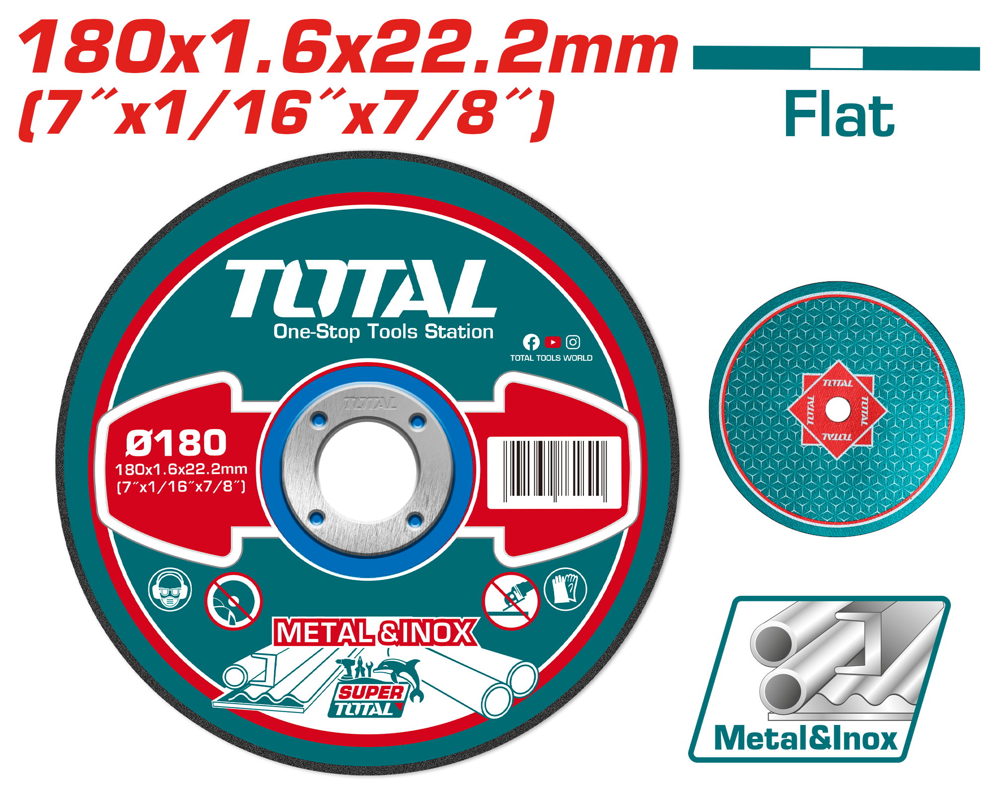 TOTAL КАМЕН ЗА БРУСЕЊЕ 180×1.6mm TAC2161801