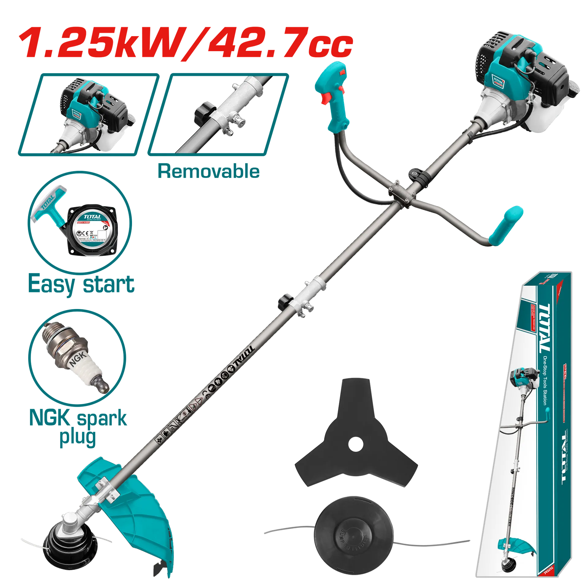 Trimmer me benzinë TOTAL 1.25KW – TP5434421