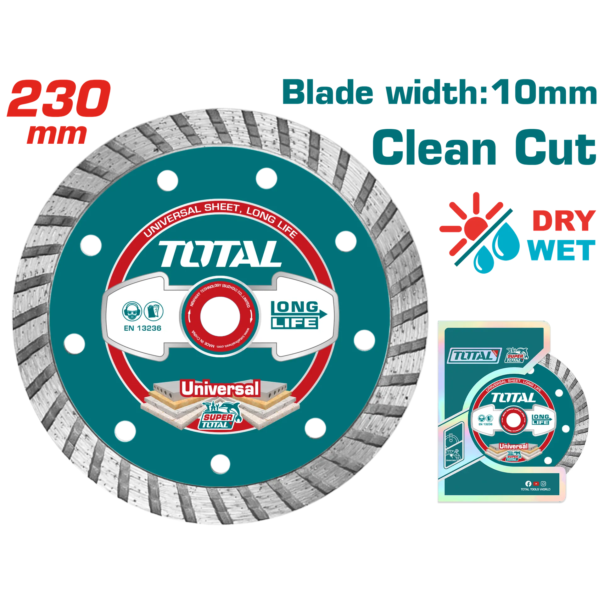 Disk diamant TOTAL 230mm turbo TAC2132303