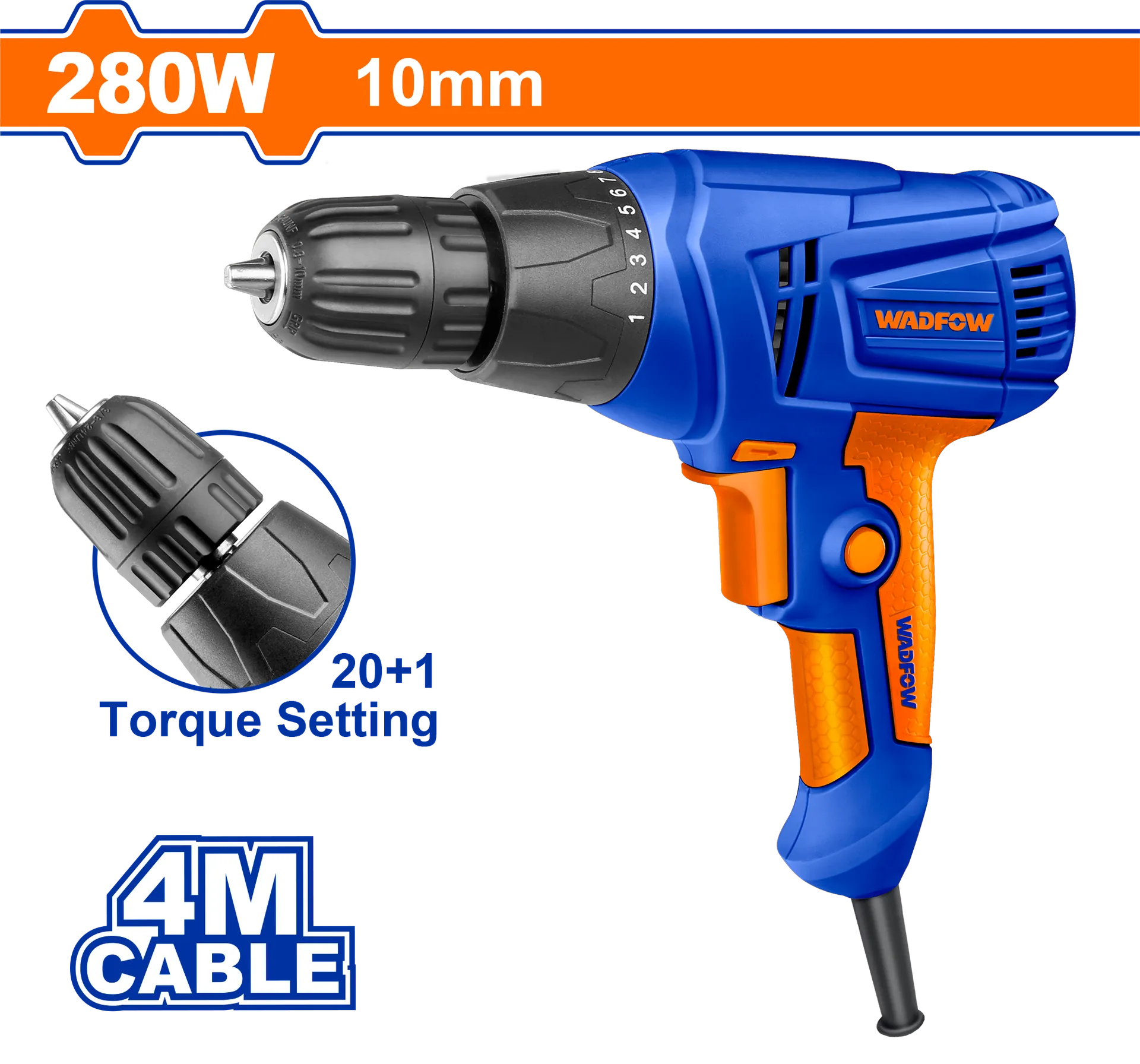 Çekiç elektrik 220V 280W 10mm WADFOW WED15281