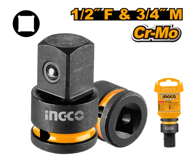 АДАПТЕР ЗА ОДВРТУВАЧ 1/2″ ЖЕНСКО 3/4″ МАШКО INGCO HIAD1234