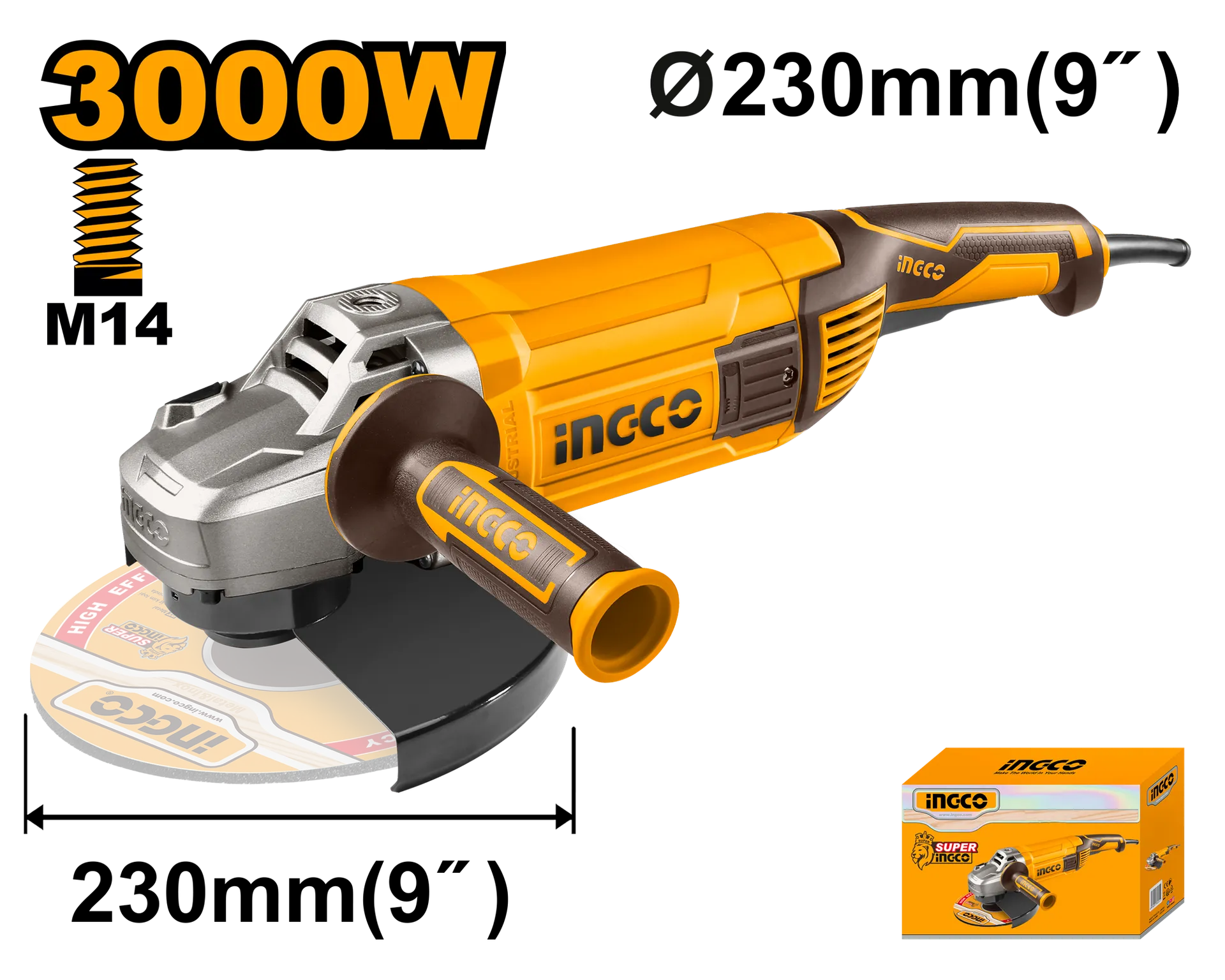 Brusi këndor 3000W F230 INGCO AG30008