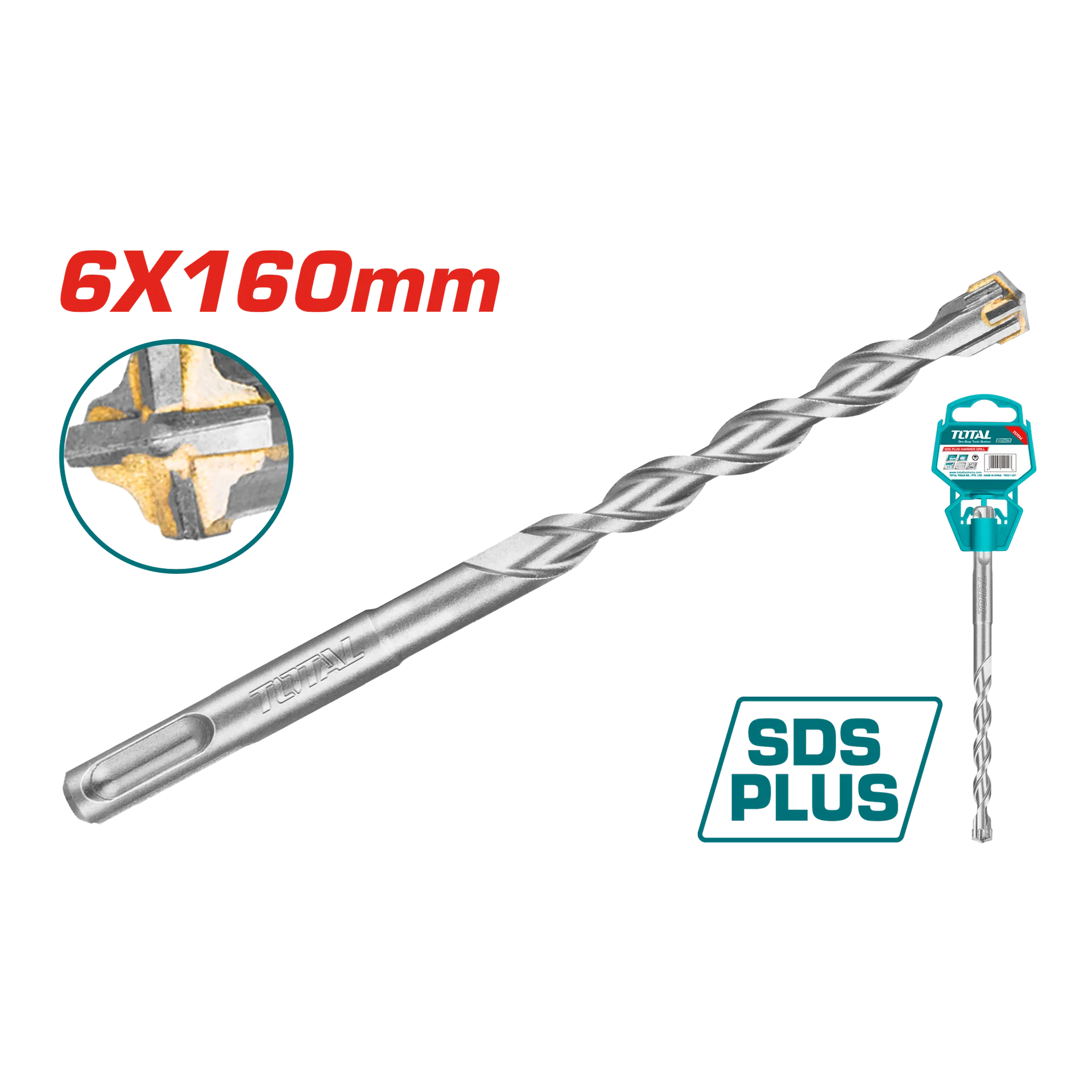 БУРГИЈА ЗА БЕТОН SDS+ 4 6x160mm TOTAL TAC310602C