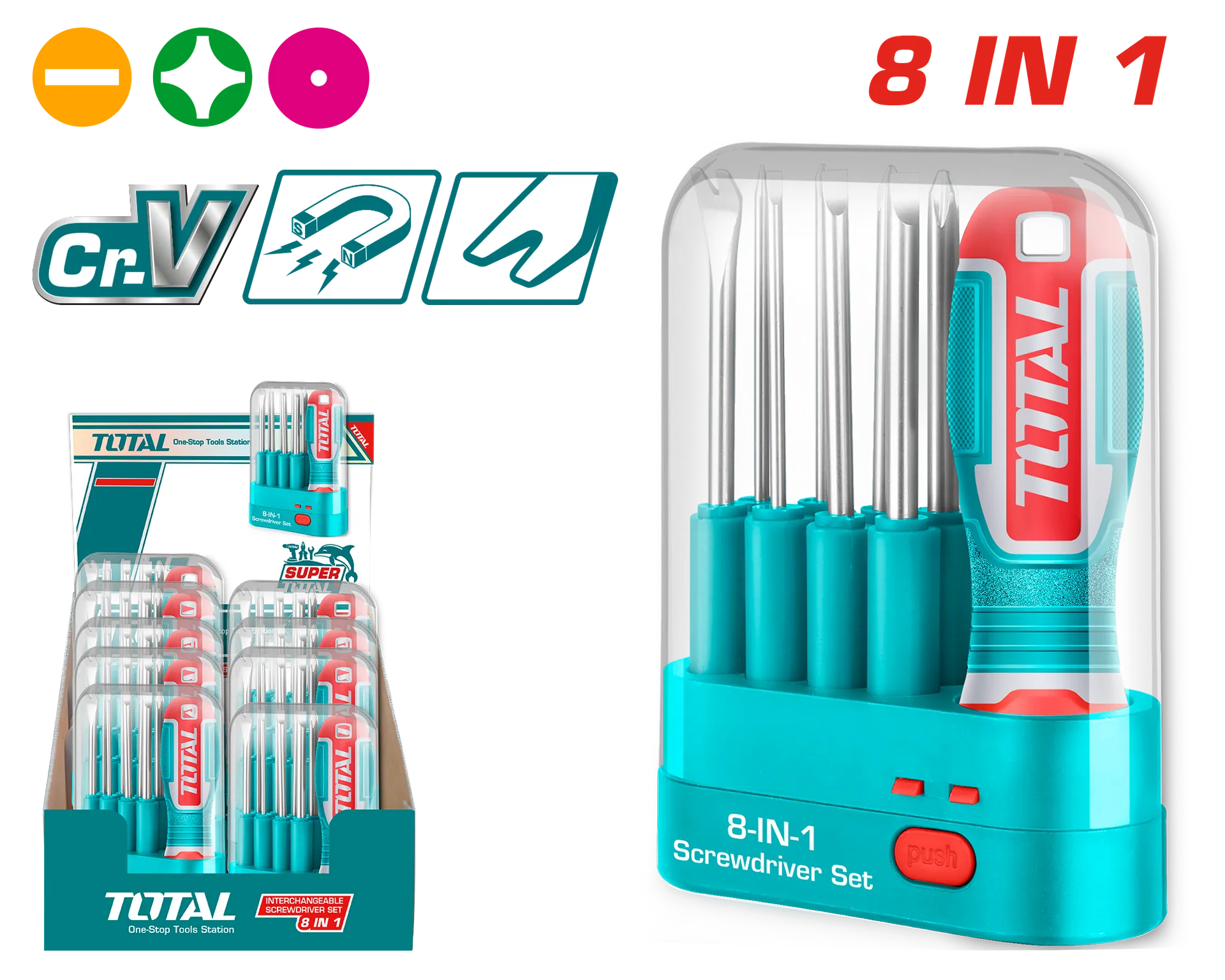 Kavanozë për vidha kompleti 9/1 TOTAL THT250906