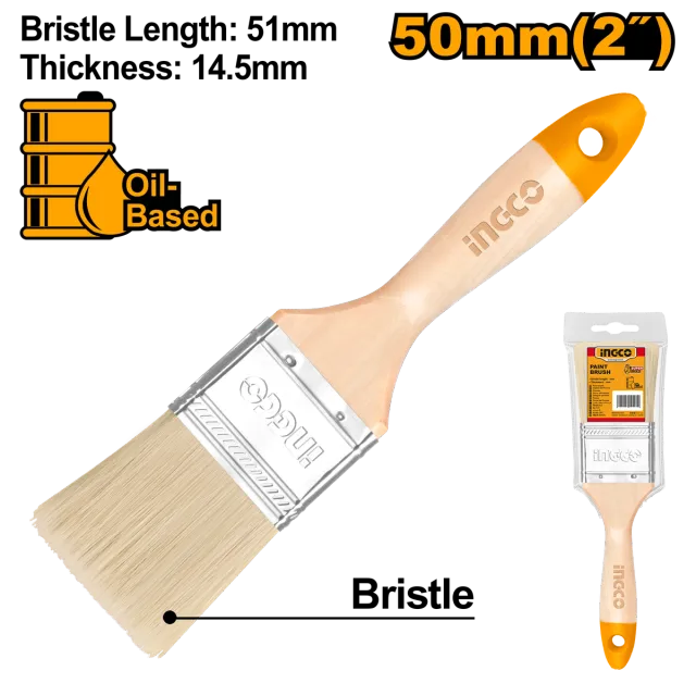 Furçë për ngjyrë dorezë druri INGCO 2″ 51mm CHPTB0102