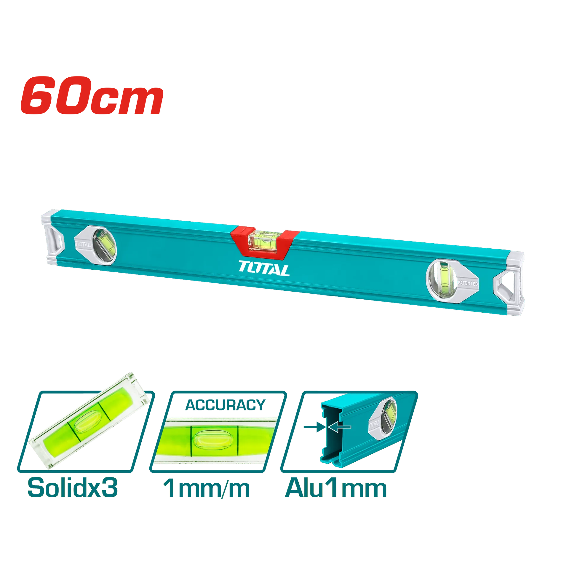 Nivelë ujore peshore TOTAL 60CM TMT26016