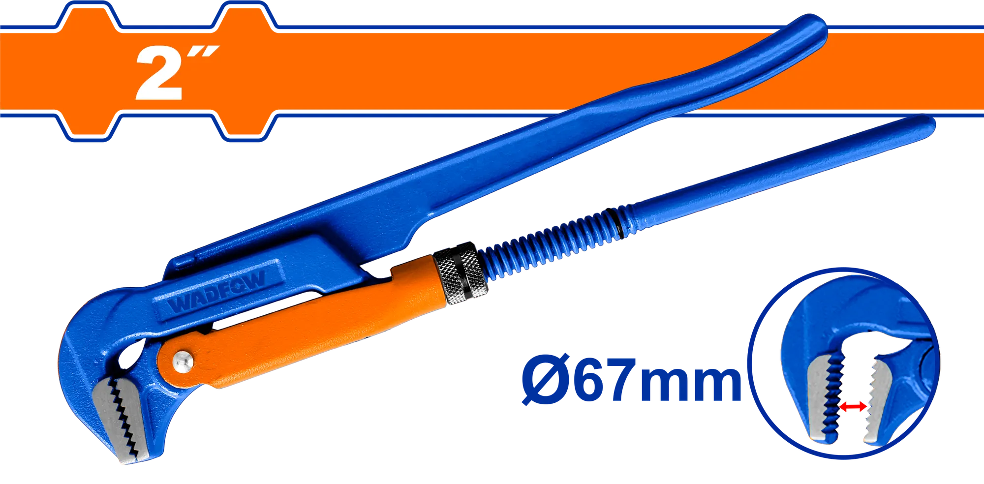 Pinca këndi 90° ratchet instaluesi 2″ WADFOW WPW2102