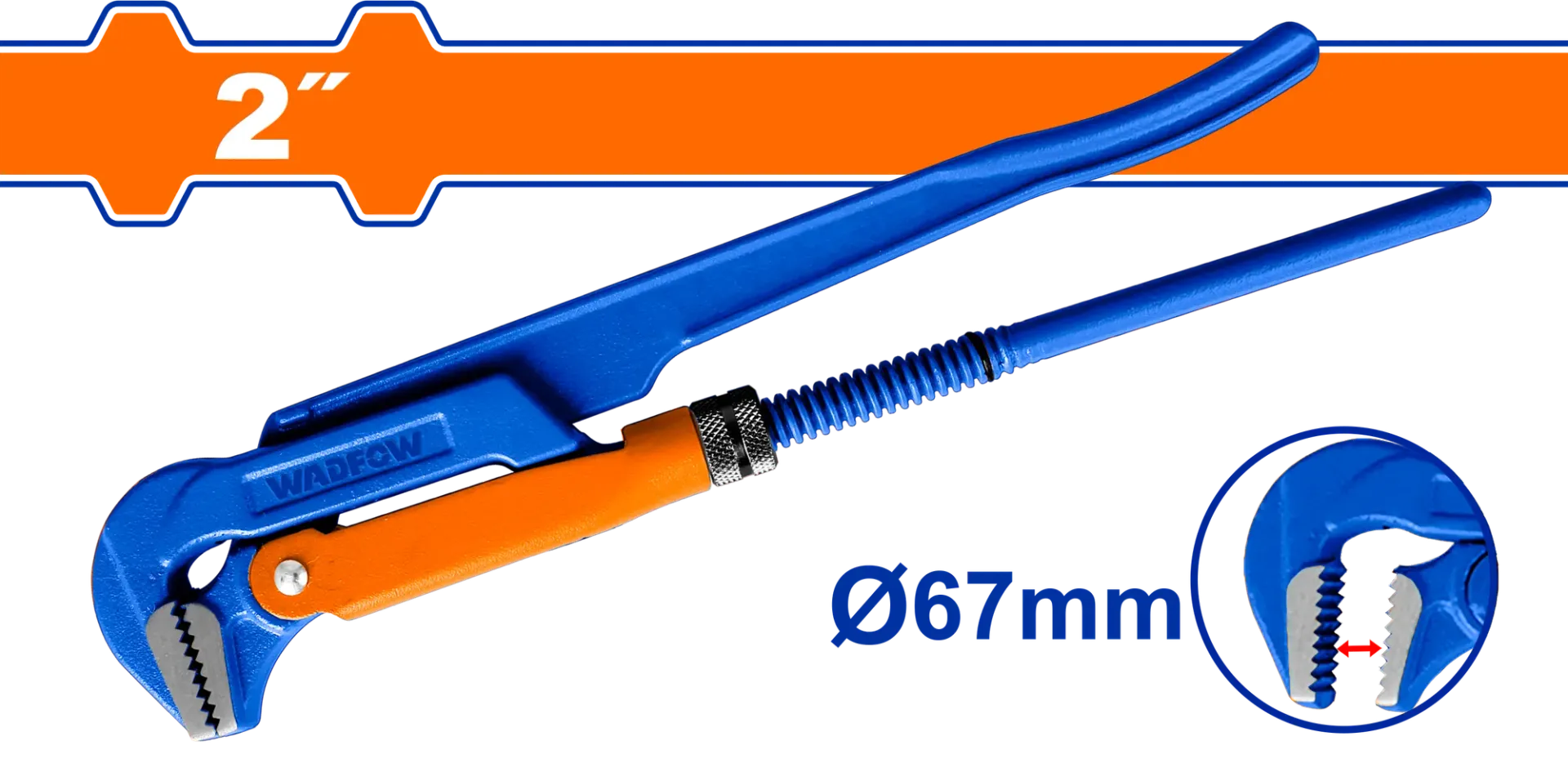 Pinca këndi 90° ratchet instaluesi 2″ WADFOW WPW2102