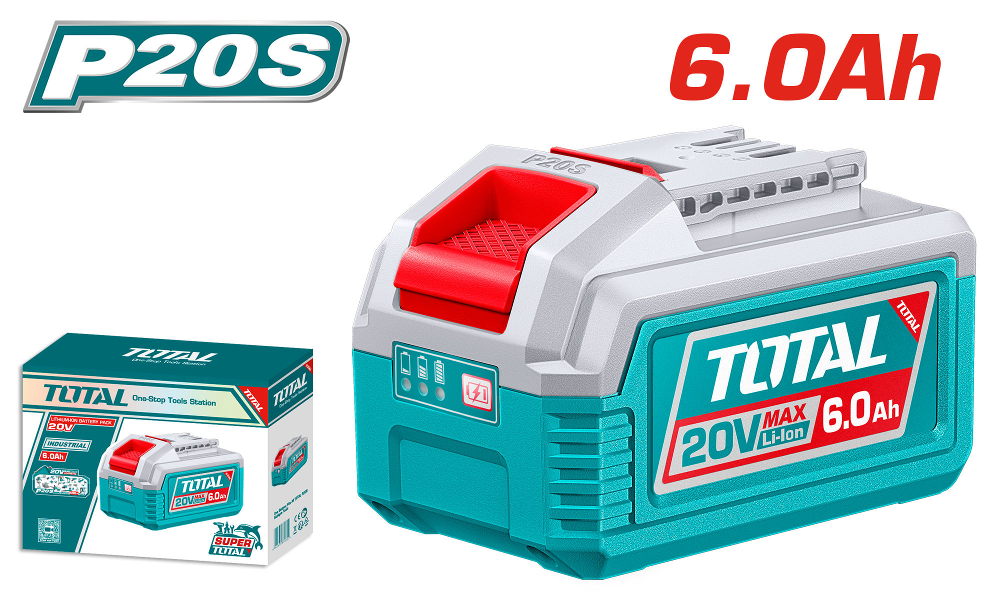 Bateri 20V 6.0Ah TOTAL TFBLI2060