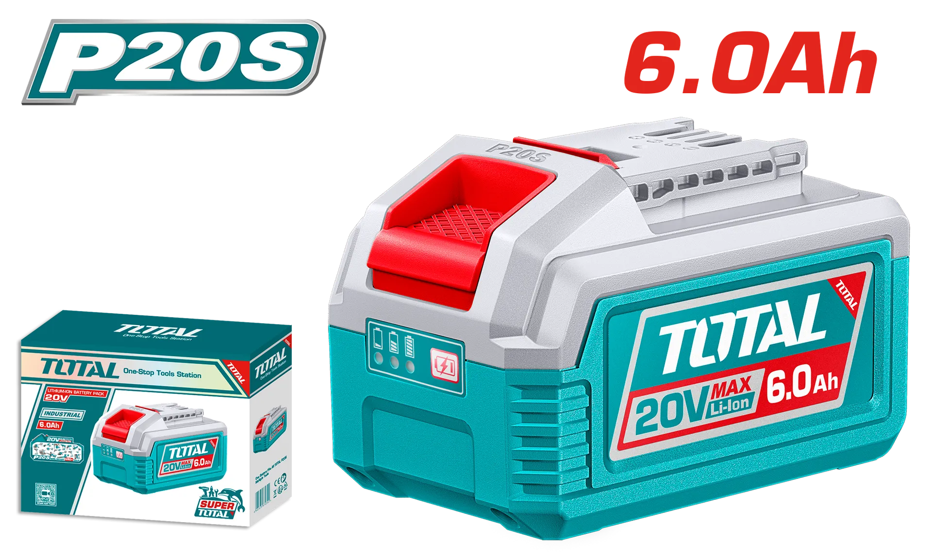 Bateri 20V 6.0Ah TOTAL TFBLI2060
