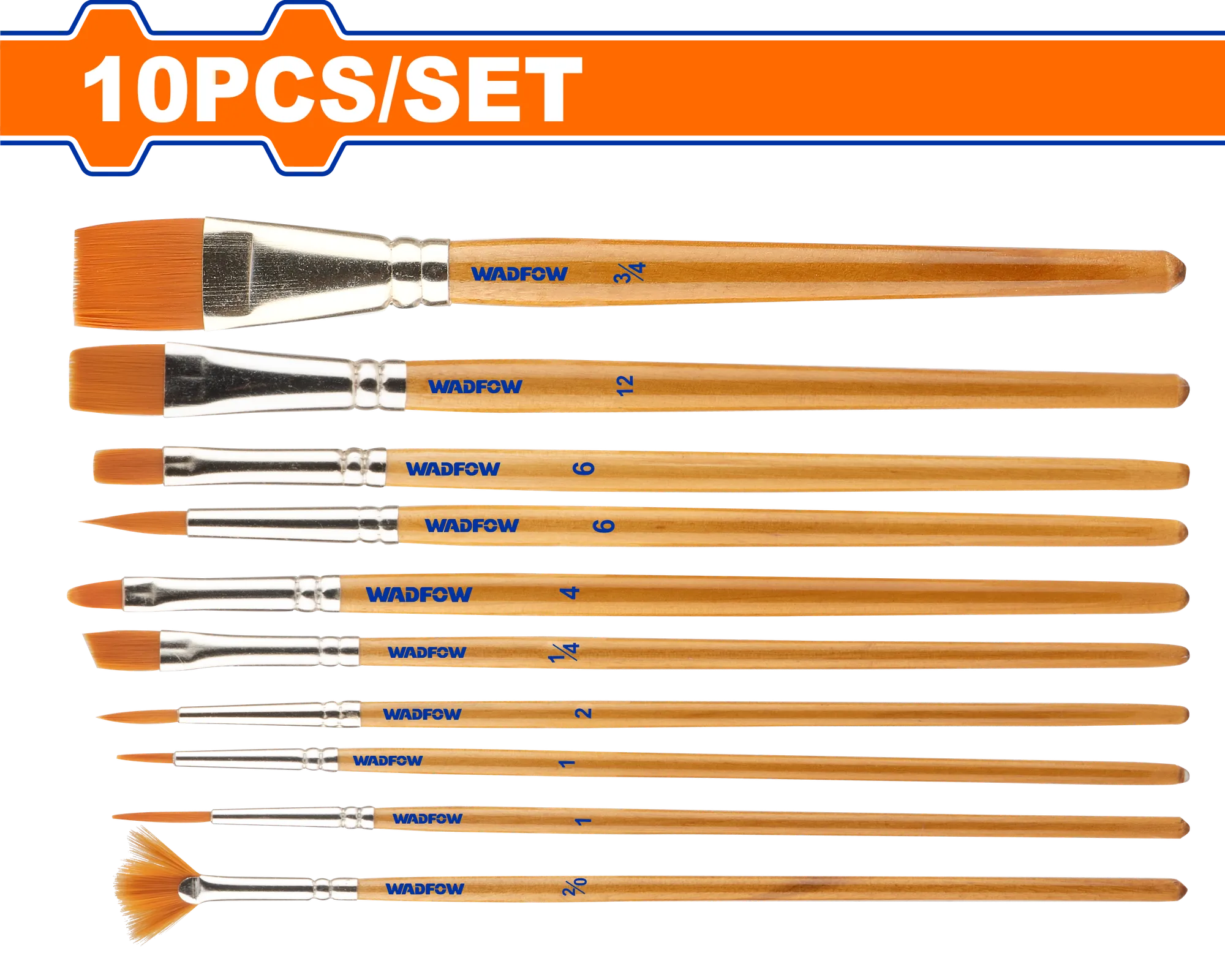 Komplet nga 10 furça artistike WADFOW WXA1K10