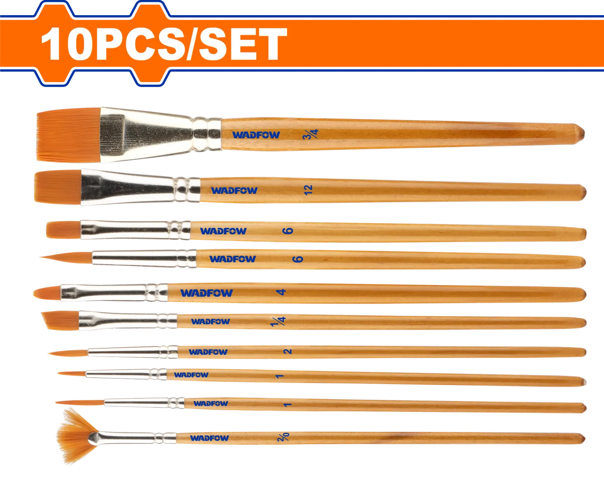 Komplet nga 10 furça artistike WADFOW WXA1K10