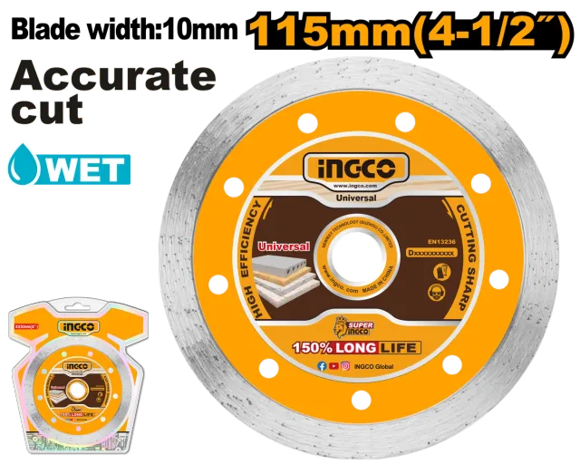 ДИЈАМАНТСКИ ДИСК INGCO 115mm ПЛОЧКИ DMD021151