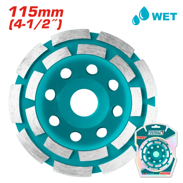 Gur diamant për bluarje betoni TOTAL 115mm 18T TAC2421151