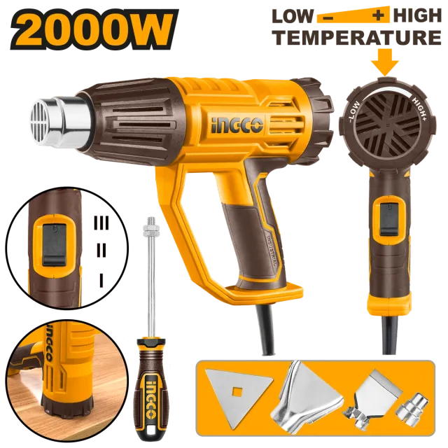 ИНДУСТРИСКИ ФЕН 2000W INGCO HG200047