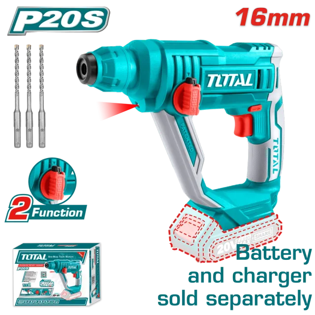 УДАРНА ДУПЧАЛКА SDS+ 20V 16mm СОЛО БЕЗ БАТЕРИИ TOTAL TRHLI1601