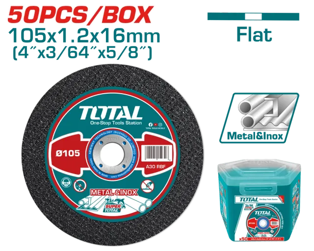 БРУСЕН КАМЕН СЕТ 50/1 105×1.2x16mm МЕТАЛ И ИНОКС TOTAL TAC22110550