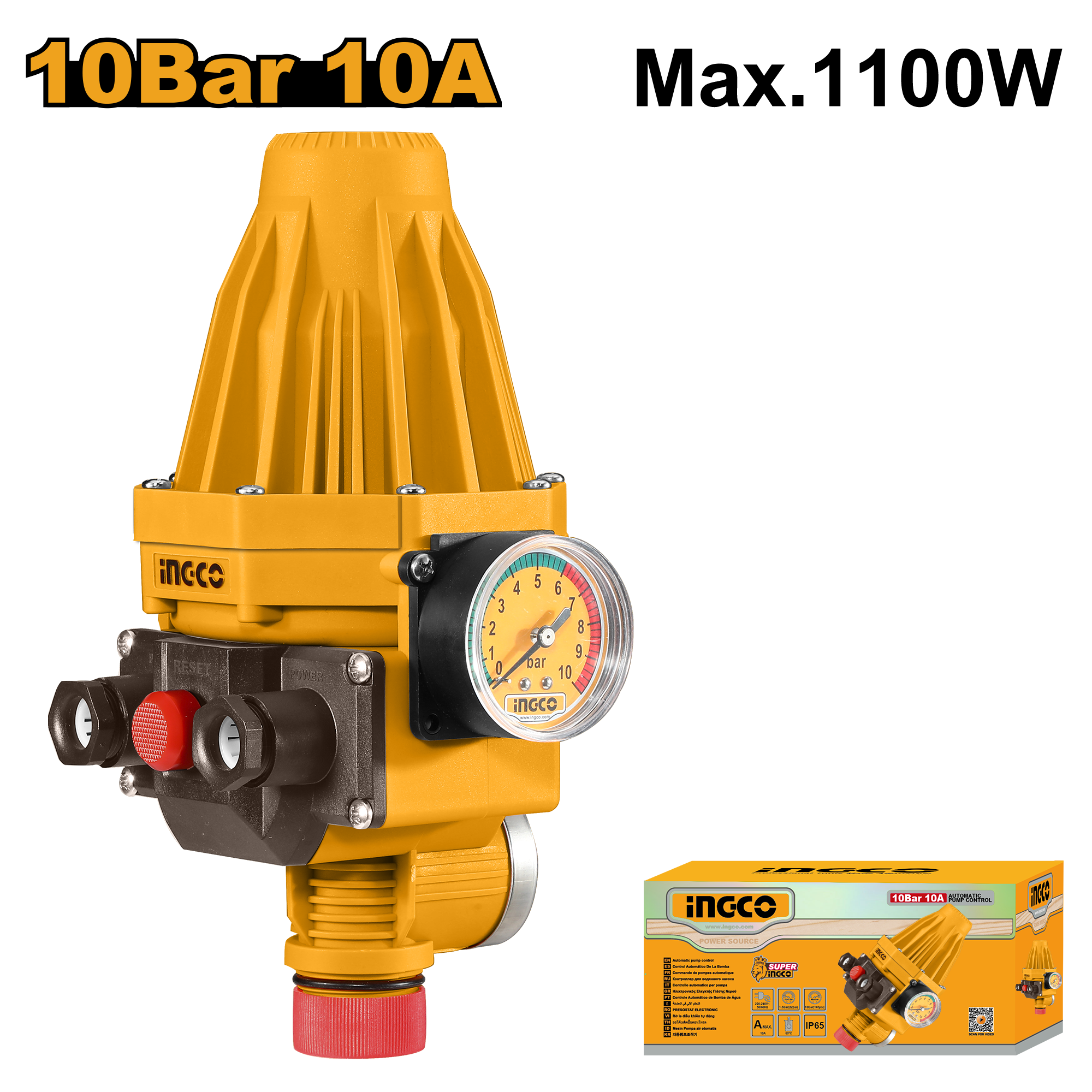 Pompa automatike INGCO me manometër WAPS002