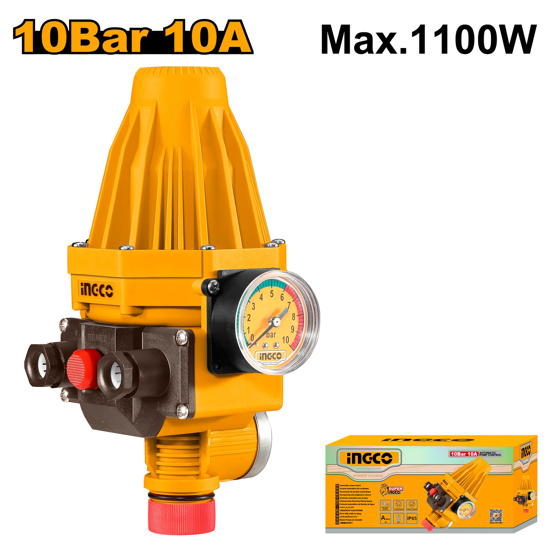 Pompa automatike INGCO me manometër WAPS002