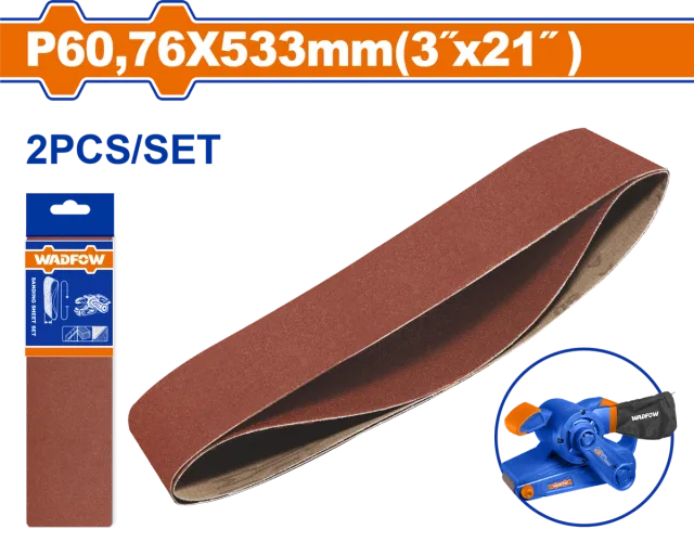 БЕСКОНЕЧНА ШМИРГЛА 76x530mm P60 2/1 WADFOW WZA1E60
