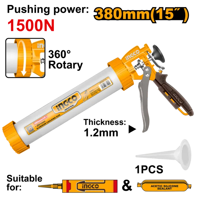 Pistoletë për silikoni INGCO HCG0115