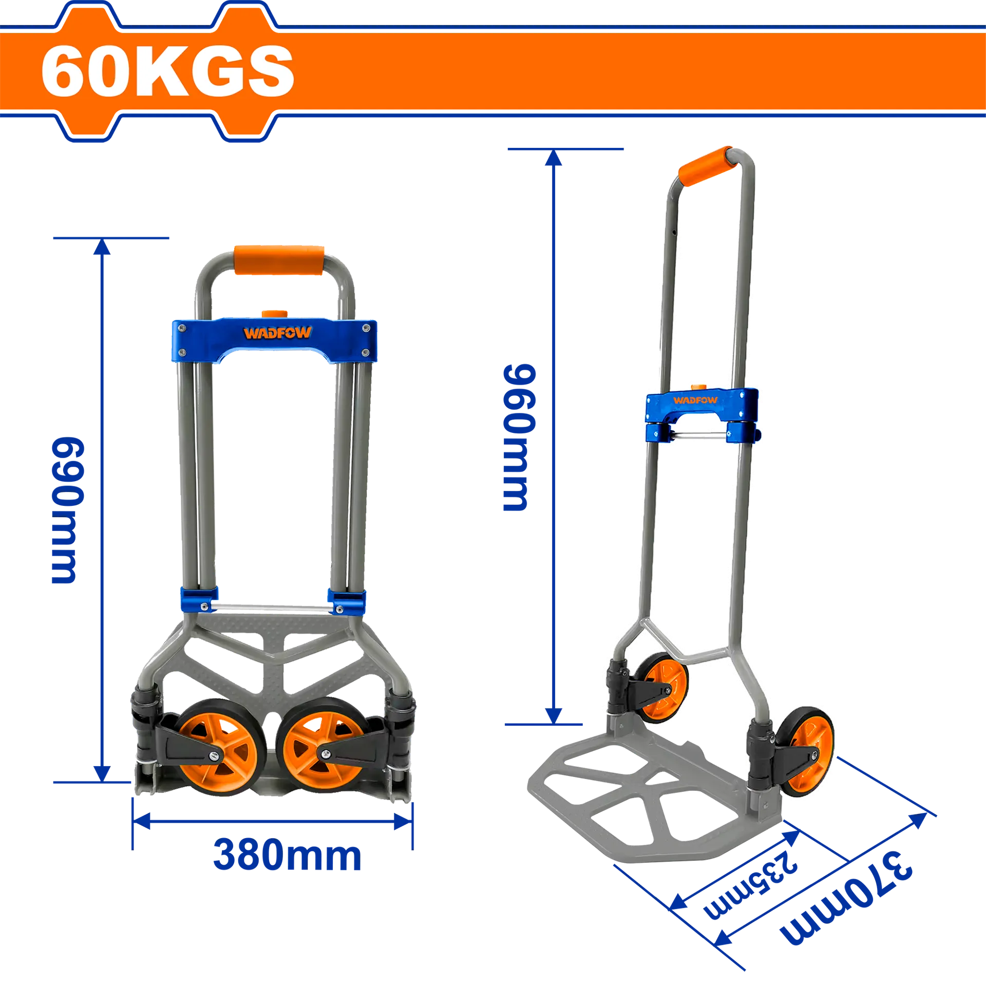 КОЛИЧКА ЗА НОСЕЊЕ 60kg WADFOW WWB9A06